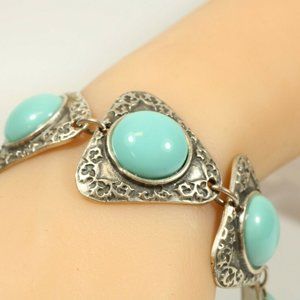 Faux Turquoise  Southwestern Bracelet